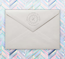 Bubbly Personalized Return Address Standard Embosser on envelope