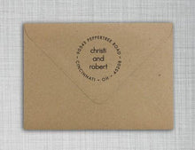 Christi Personalized Self-inking Round Return Address Stamp on Envelope
