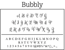 Bubbly Personalized Return Address Standard Embosser Font