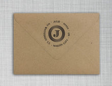 Julie Personalized Self-inking Round Return Address Stamp on Envelope