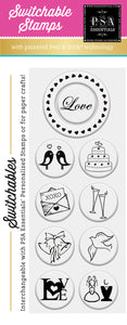 PSA Essentials Love Birds Switchable Craft Stamp Pack 