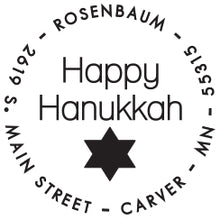 Happy Hanukkah Return Address Envelope Embosser