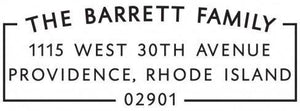 Barrett Rectangle Personalized Self Inking Return Address Stamp