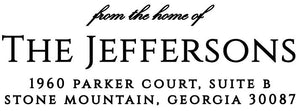 Jefferson Rectangle Personalized Self Inking Return Address Stamp