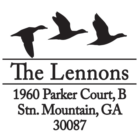 Lennon Personalized Self-inking Round Return Address Stamp