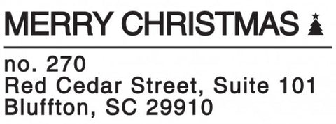 Modern Christmas Rectangle Personalized Self Inking Return Address Stamp