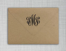 Antique Personalized Self-inking Round Return Address Stamp on Envelope