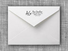 Ava Rectangle Personalized Self Inking Return Address Stamp on Envelope