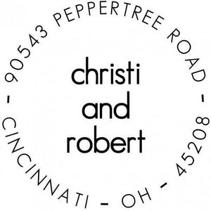 Christi Personalized Self-inking Round Return Address Stamp
