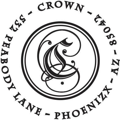 Crown Personalized Self-inking Round Return Address Stamp