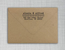 Alexia Rectangle Personalized Self Inking Return Address Stamp on Envelope