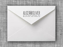 Alice Rectangle Personalized Self Inking Return Address Stamp on Envelope