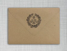 Baldwin Personalized Self Inking Round Return Address Stamp on envelope