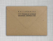 Darla Rectangle Personalized Self Inking Return Address Stamp on Envelope