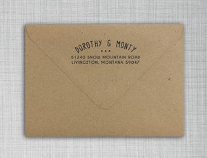 Dorothy Rectangle Personalized Self Inking Return Address Stamp on Envelope