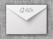 Quincy Rectangle Personalized Self Inking Return Address Stamp on Envelope