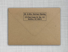 Stanley Rectangle Personalized Self Inking Return Address Stamp on Envelope
