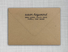 Susan Rectangle Personalized Self Inking Return Address Stamp on Envelope