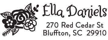 Ella Rectangle Personalized Self Inking Return Address Stamp