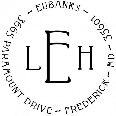 Eubanks Personalized Self-inking Round Return Address Stamp