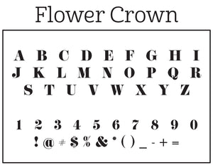 Flower Crown Initial Stamp