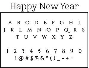 Happy New Year Return Address Stamp - PSA Essentials