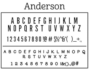 Anderson Personalized Self Inking Round Return Address Stamp fonts