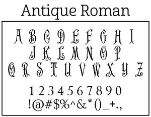 Antique Roman Personalized Self Inking Round Monogram Stamp font