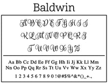 Baldwin Personalized Self Inking Round Return Address Stamp font