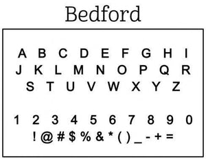 Bedford Personalized Self-inking Round Return Address Stamp on Envelope