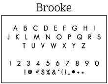 Brooke Personalized Self-inking Round Return Address Stamp Font