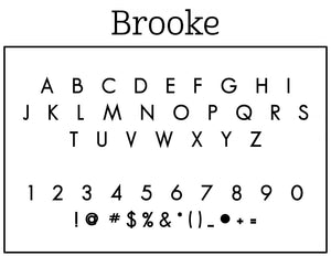 Brooke Personalized Return Address Standard Embosser Font