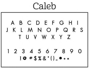 Caleb Personalized Self-inking Round Return Address Stamp Font