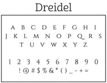 Dreidel Personalized Self-inking Round Return Address Stamp Font