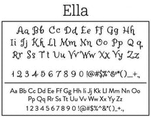 Ella Rectangle Personalized Self Inking Return Address Stamp font 
