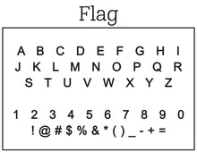 Flag Personalized Self-inking Round Return Address Stamp Font