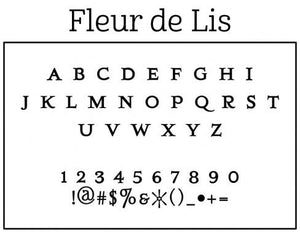 Fleur de Lis Personalized Self-inking Round Return Address Stamp Font