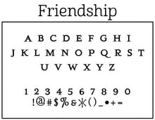 Friendship Personalized Self-inking Round Return Address Stamp Font