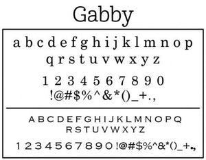 Gabby Personalized Self-inking Round Return Address Stamp Font