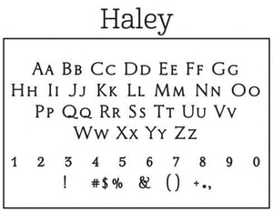 Haley Rectangle Personalized Self Inking Return Address Stamp Font Name and Address