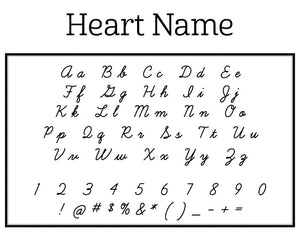 Heart Name Personalized Self-inking Round Return Address Stamp Font