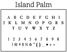 Island Personalized Self-inking Round Return Address Stamp Font