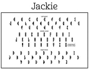 Jackie Personalized Self-inking Round Return Address Stamp Font