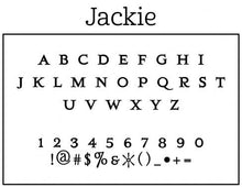 Jackie Personalized Self-inking Round Return Address Stamp Font