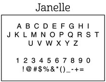 Janelle Personalized Self-inking Round Return Address Stamp Font