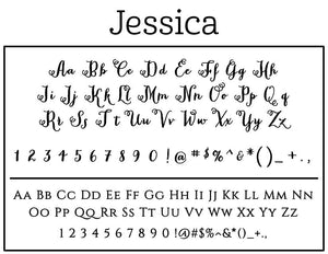 Jessica Personalized Self-inking Round Return Address Stamp Fonts