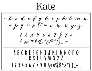 Kate Personalized Self-inking Round Return Address Design Fonts
