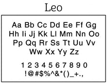 Leo Rectangle Personalized Self Inking Return Address Stamp font 