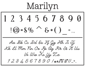 Marilyn Personalized Self-inking Round Return Address Stamp Font
