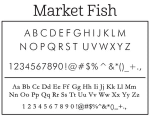 Market Personalized Self-inking Round Return Address Design Font